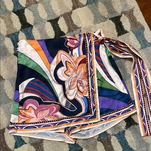 SOLD-Floral Patterned Wrap Skort